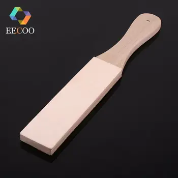 Точилка для ножей из кожи с деревянной ручкой | Полировальный инструмент ручной работы с полиролью для кожи | Доска для заточки лезвий