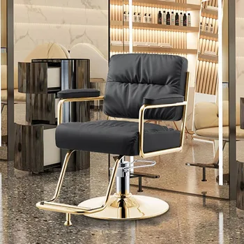 Удобное парикмахерское кресло для переодевания Роскошные мужские шампуни для поддержки макияжа Парикмахерское кресло Косметическое оборудование Silla Barberia Home Decorative