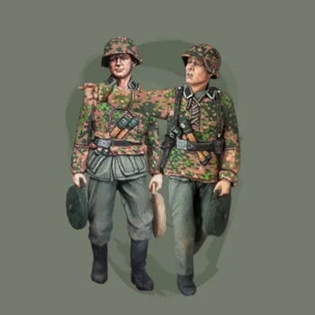 Фигурка из смолы в масштабе 1/35 Собранная модель Комплект игрушек Солдатики 2 человека Миниатюрная Диорама СДЕЛАЙ САМ в разобранном виде Неокрашенный N848