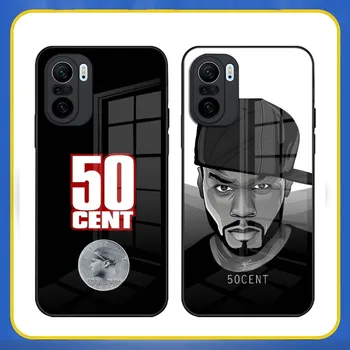 Чехол для Телефона Rapper 50 Cent Из Закаленного Стекла Для Xiaomi 13 11T 10 10T 11i Redmi Note 11 9T 9 8 9A 11S Pro Poco F3 Задняя Крышка
