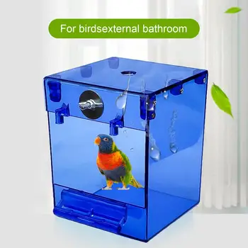Экологичная клетка для купания птиц, Многофункциональная, из материала PS, Ванна для хомяка, Туалет для мелких животных