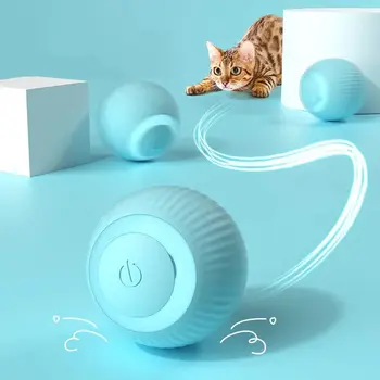 Электрические интерактивные игрушки-мячи для кошек с автоматическим перекатыванием Smart Cat Toy Interactive для дрессировки домашних животных, игр котенка в помещении