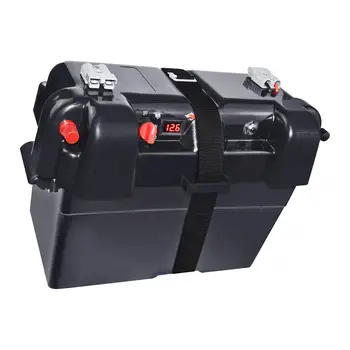 Ящик для хранения аккумуляторных батарей с контейнером для ремня для мотоциклов с прицепом ATV Ящик для хранения аккумуляторных батарей с контейнером для ремня для мотоциклов с прицепом ATV 1